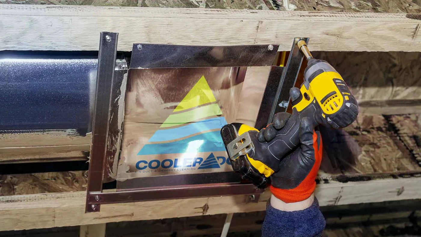 Securing ductwork with a drill