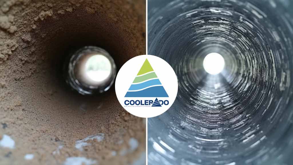 before and after air duct cleaning in Aurora, CO