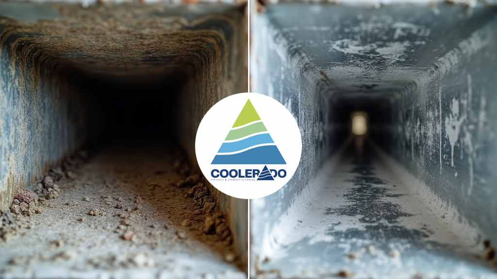 before and after air duct cleaning in Denver, CO