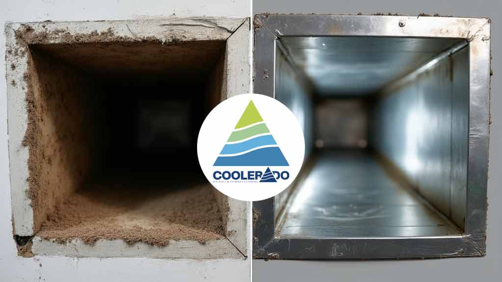 before and after air duct cleaning in Lone Tree, CO